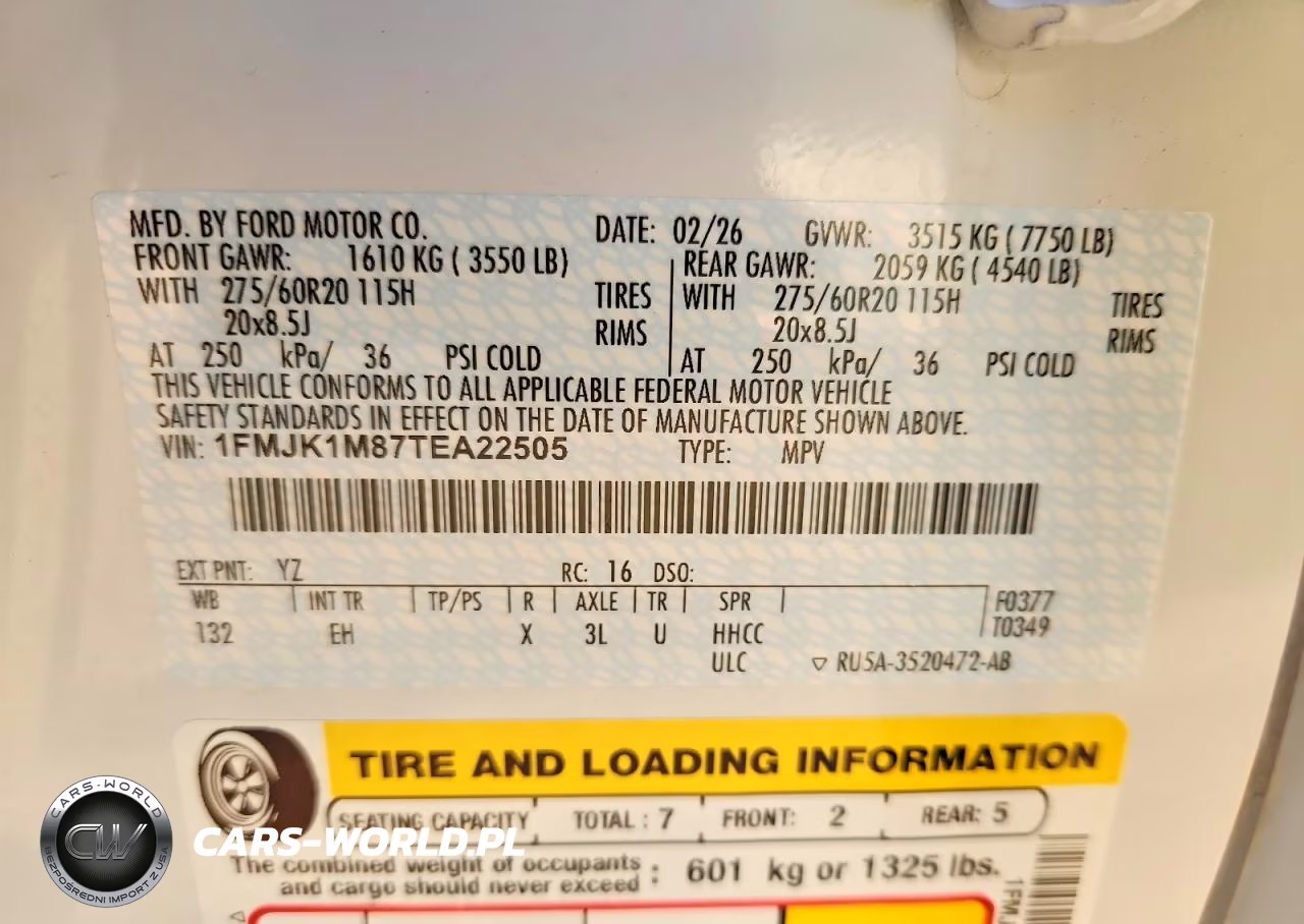 2026 Ford Expedition Max Platinum VIN:1FMJK1M87TEA22505 - 14