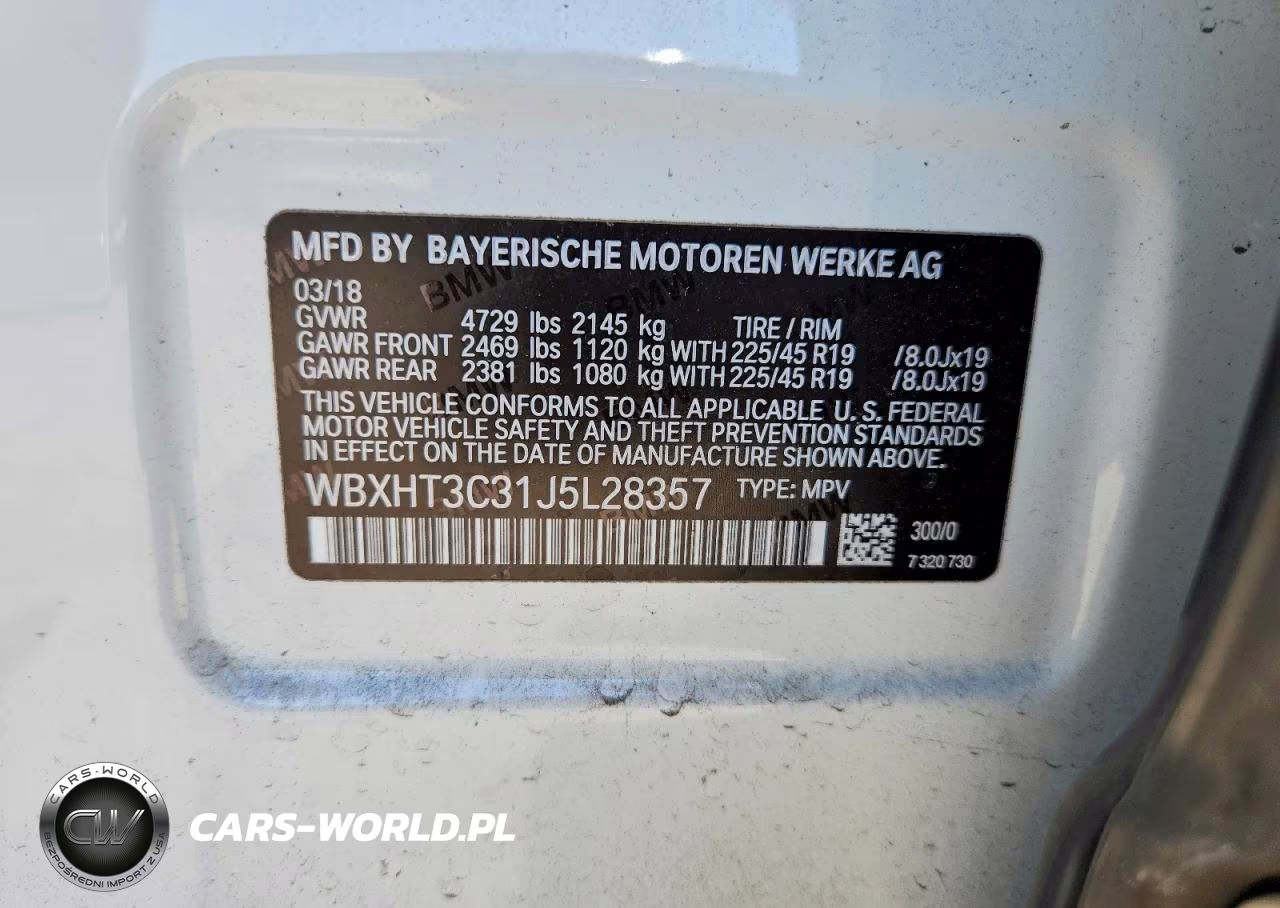 2018 BMW X1 xDrive28I VIN:WBXHT3C31J5L28357 - 12