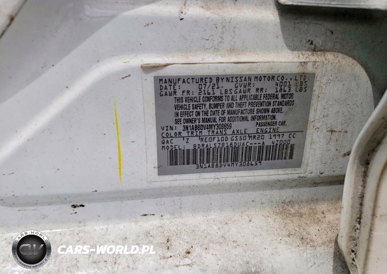 2021 Nissan Sentra Sr VIN:3N1AB8DV4MY308659 - 12