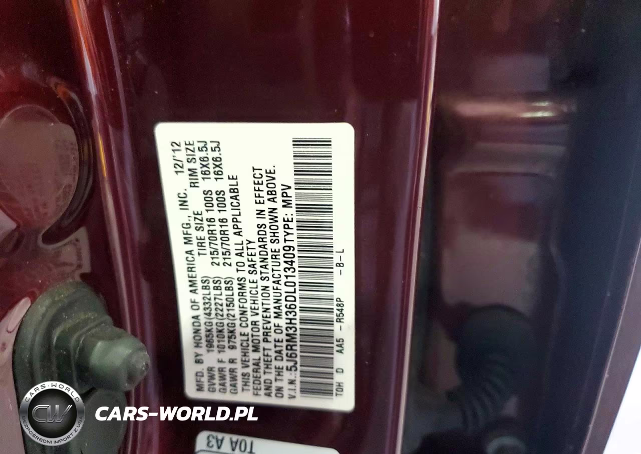 2013 Honda Cr-V Lx VIN:5J6RM3H36DL013409 - 13