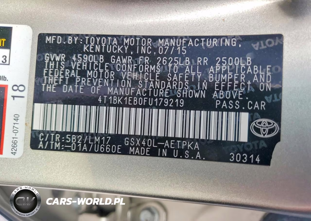 2015 Toyota Avalon Limited VIN:4T1BK1EB0FU179219 - 13