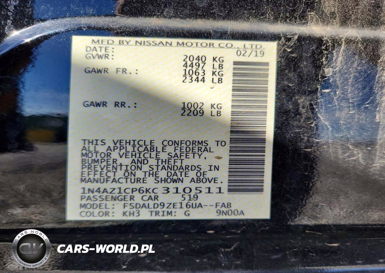 2019 Nissan Leaf Sv VIN:1N4AZ1CP6KC310511 - 13
