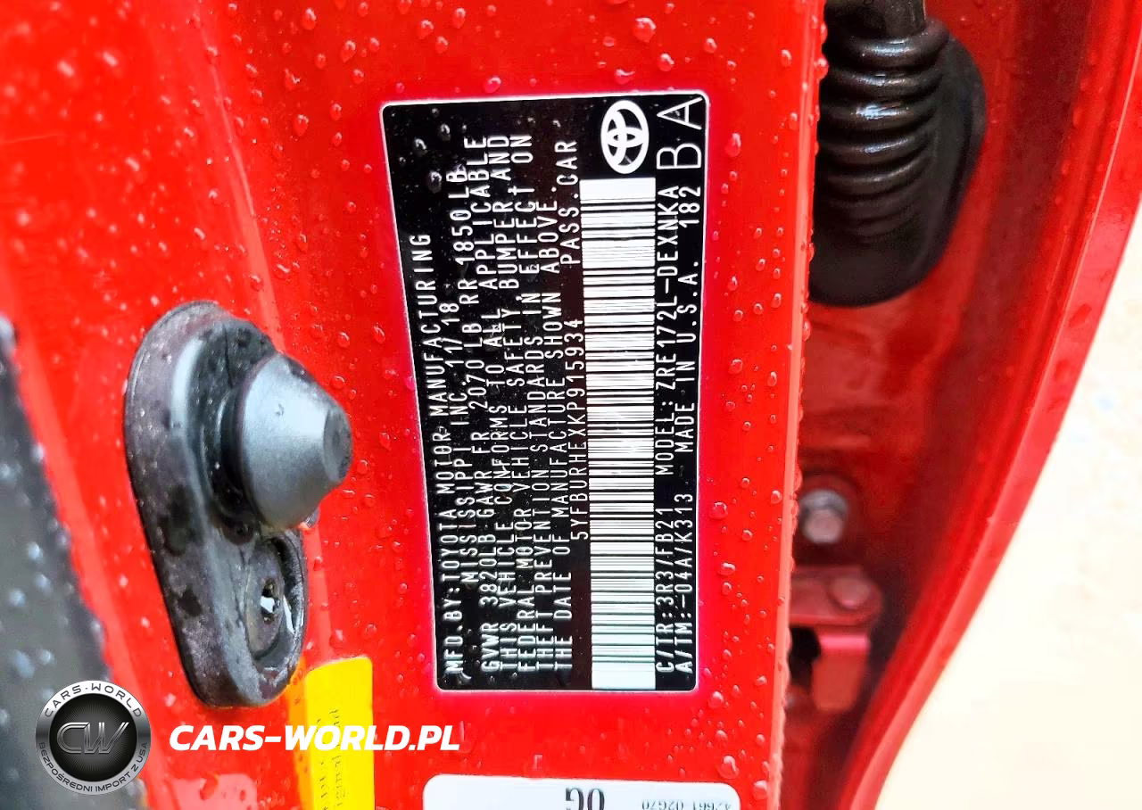 2019 Toyota Corolla Le VIN:5YFBURHEXKP915934 - 13