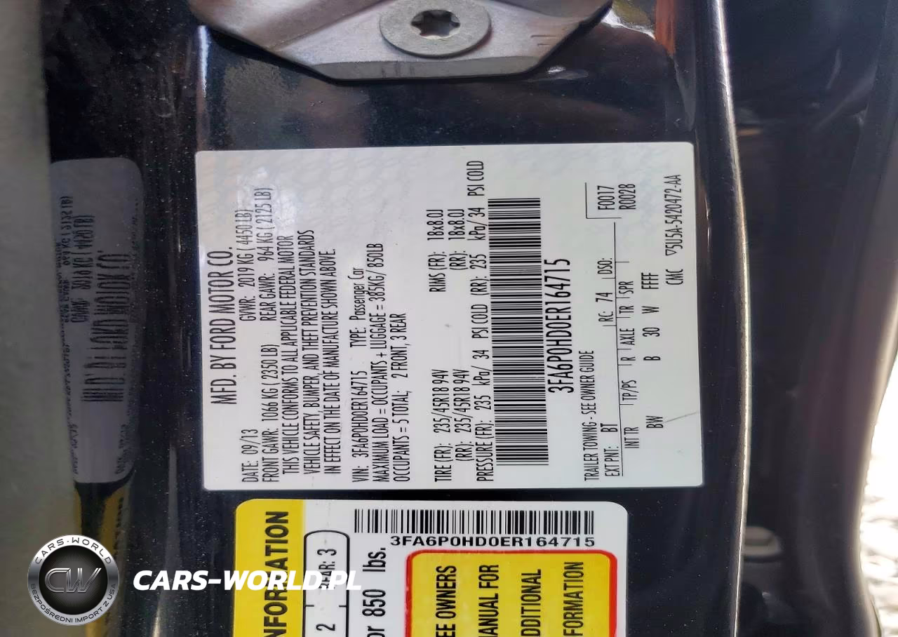 2014 Ford Fusion Se VIN:3FA6P0HD0ER164715 - 12