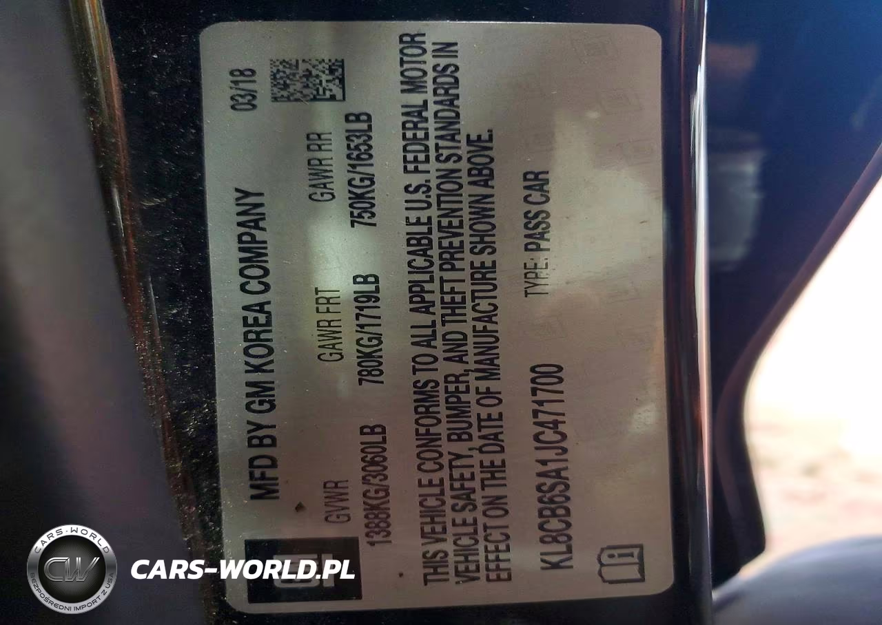 2018 Chevrolet Spark Ls VIN:KL8CB6SA1JC471700 - 12
