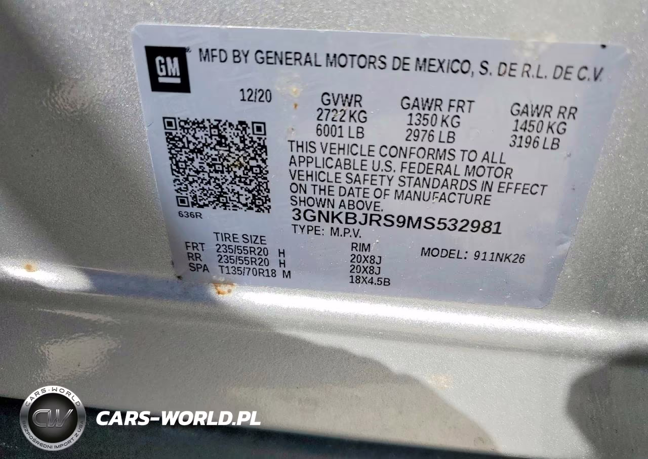 2021 Chevrolet Blazer 3Lt VIN:3GNKBJRS9MS532981 - 13