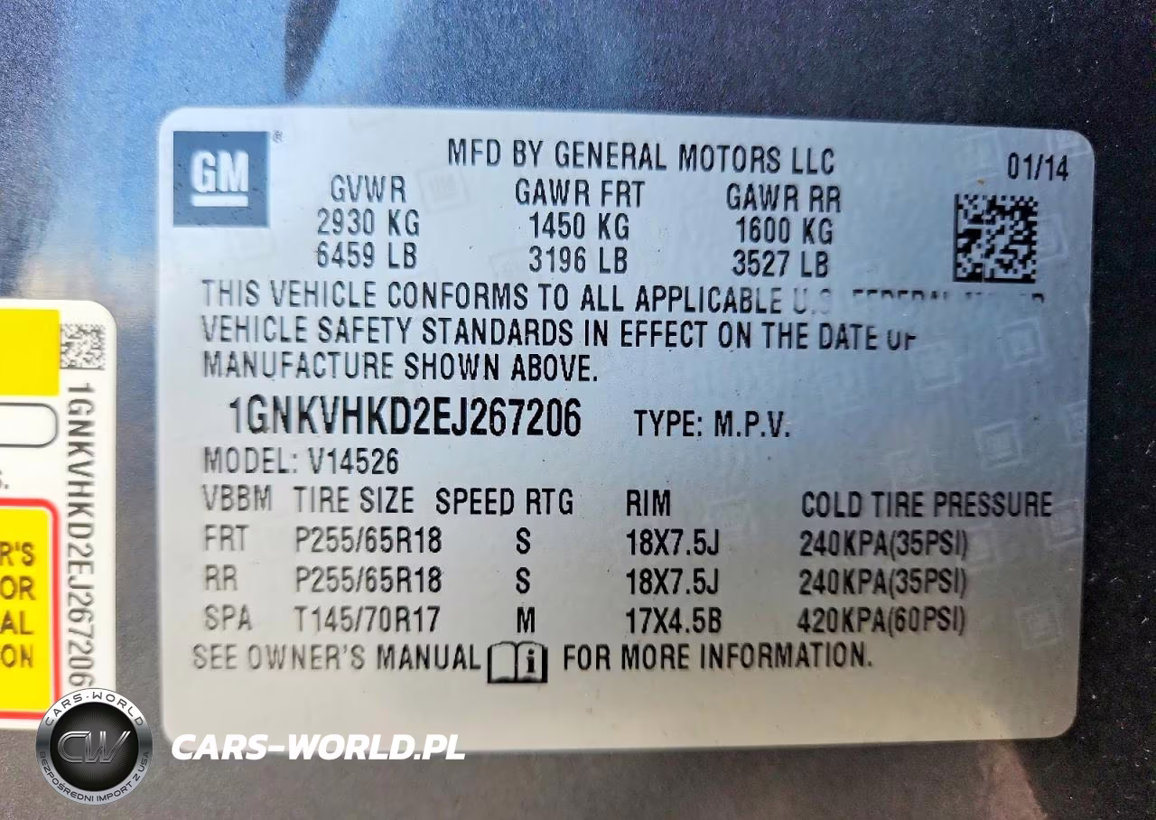 2014 Chevrolet Traverse Lt VIN:1GNKVHKD2EJ267206 - 13