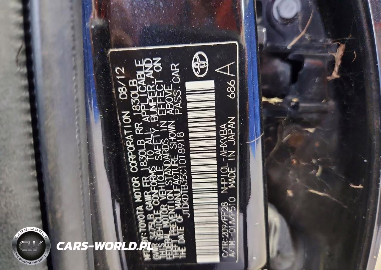 2012 Toyota Prius C Two VIN:JTDKDTB35C1018918 - 12