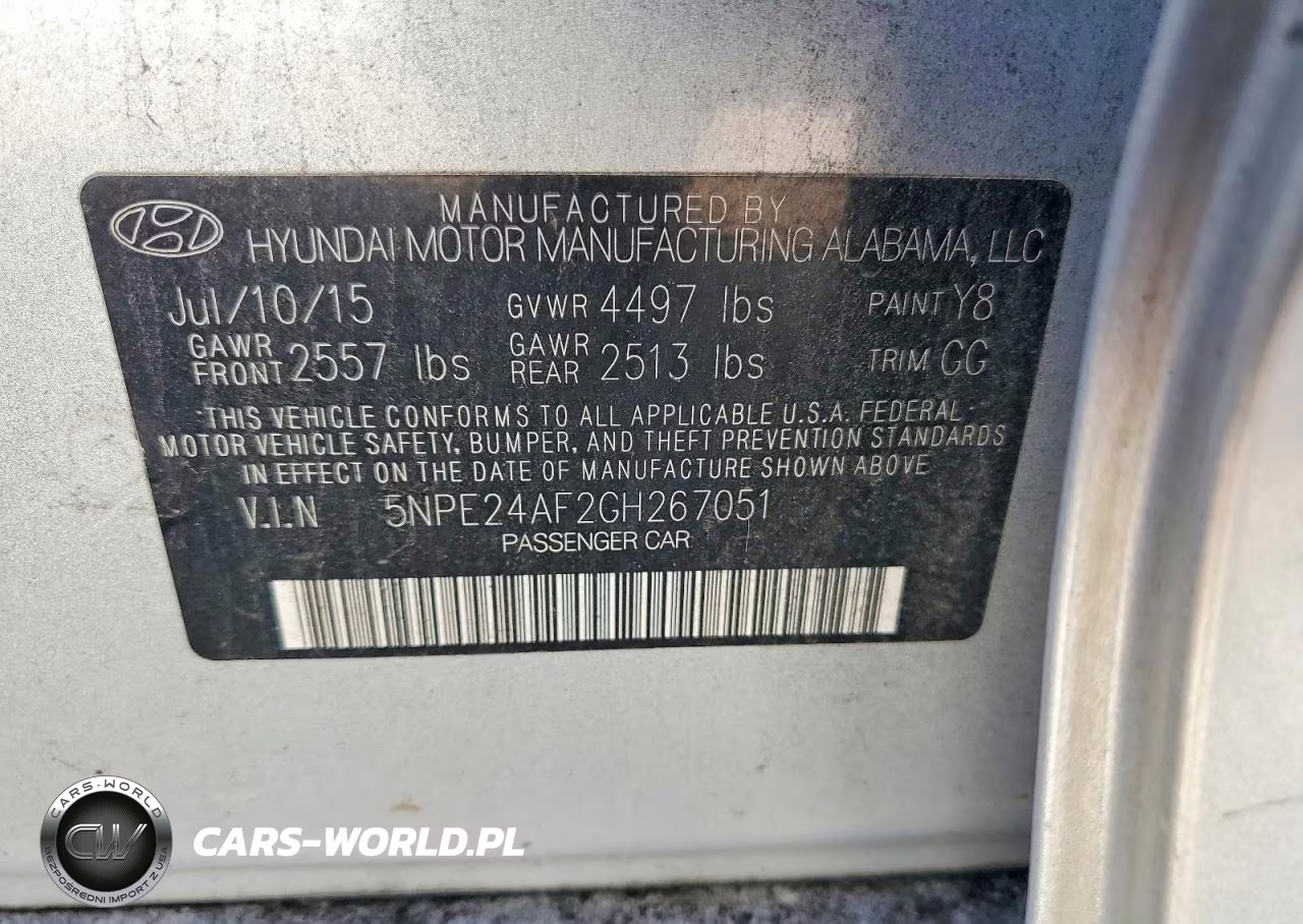 2016 Hyundai Sonata Se VIN:5NPE24AF2GH267051 - 12