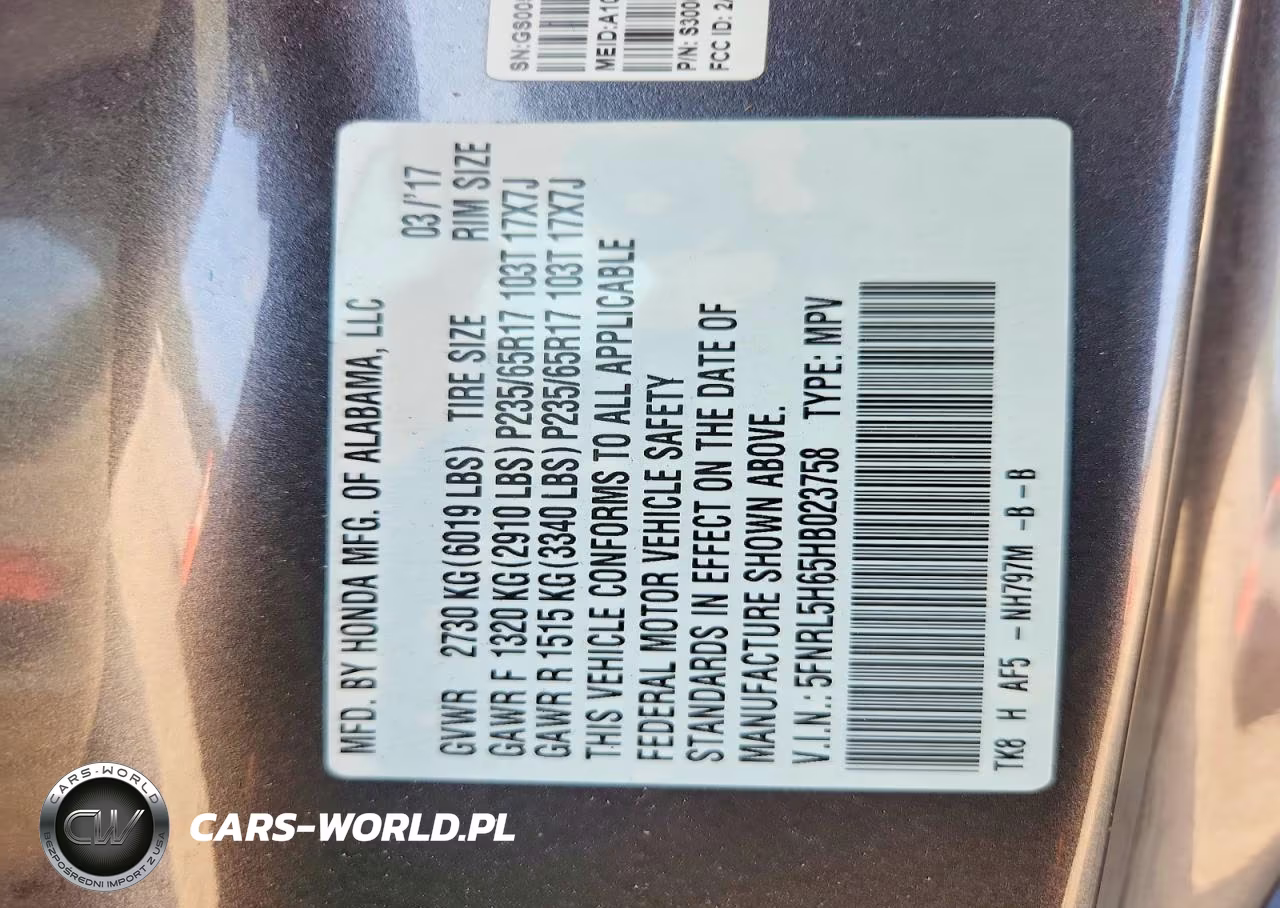 2017 Honda Odyssey Exl VIN:5FNRL5H65HB023758 - 13