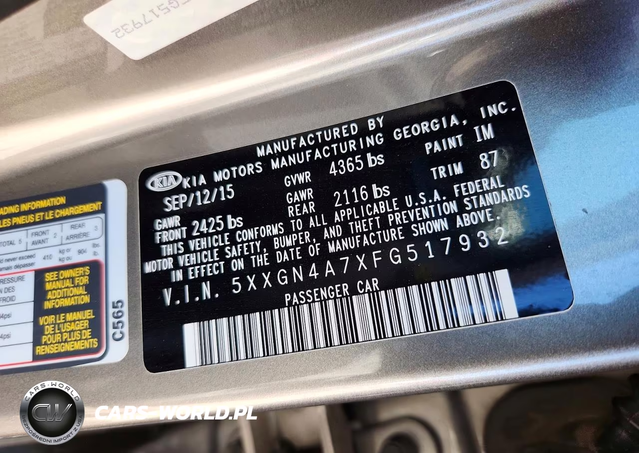 2015 Kia Optima Ex VIN:5XXGN4A7XFG517932 - 12