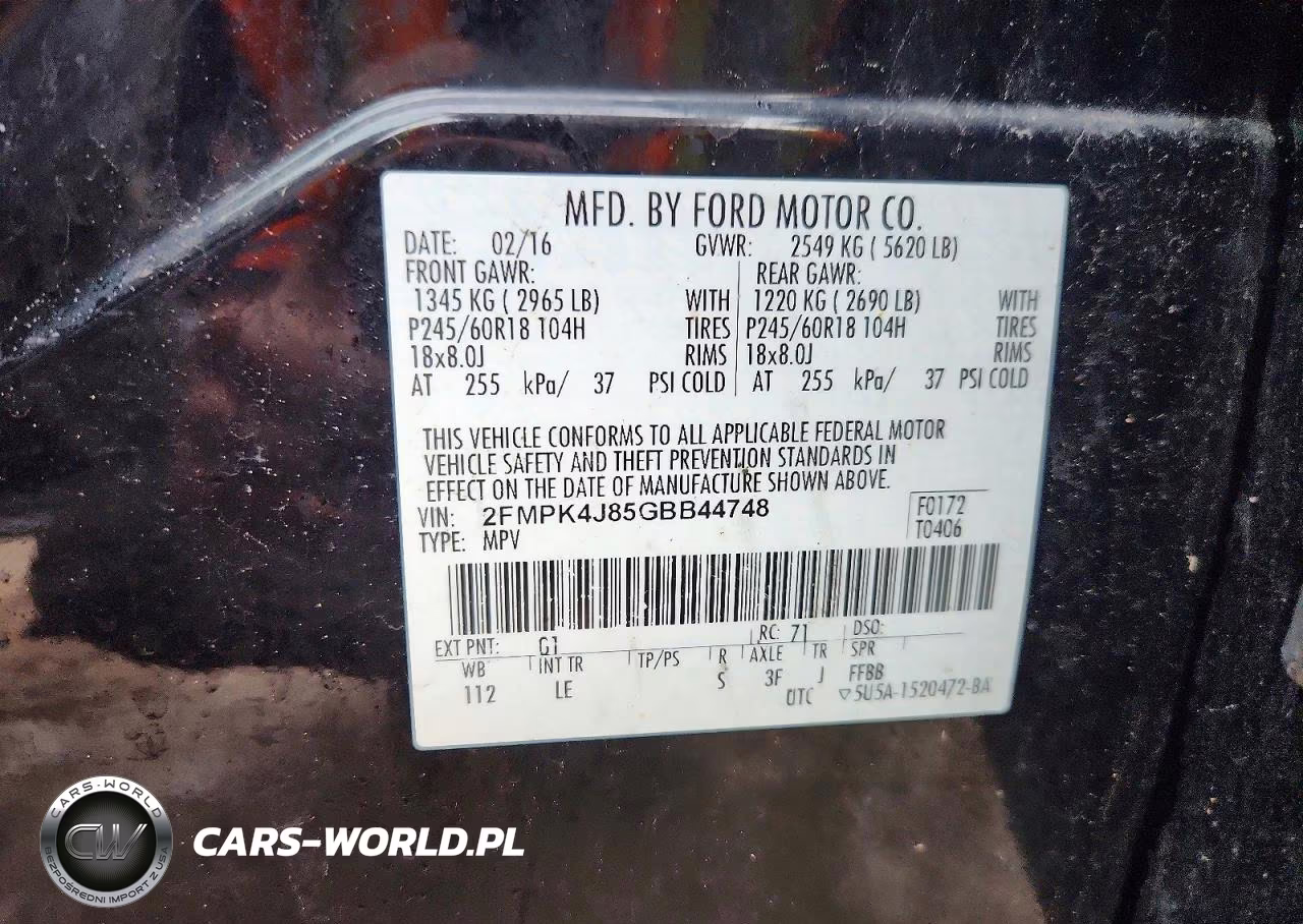 2016 Ford Edge Sel VIN:2FMPK4J85GBB44748 - 12