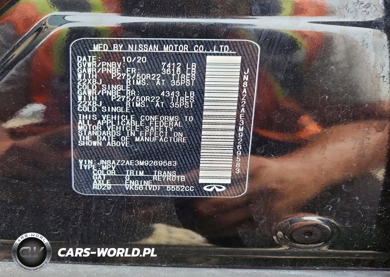 2021 Infiniti Qx80 Premium Select VIN:JN8AZ2AE3M9269583 - 13