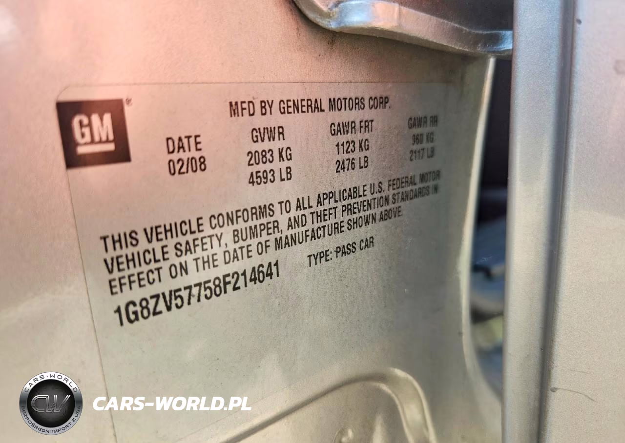 2008 Saturn Aura Xr VIN:1G8ZV57758F214641 - 12