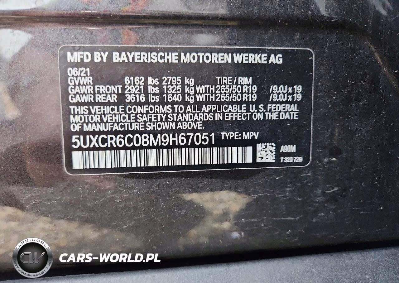 2021 BMW X5 xDrive40I VIN:5UXCR6C08M9H67051 - 13
