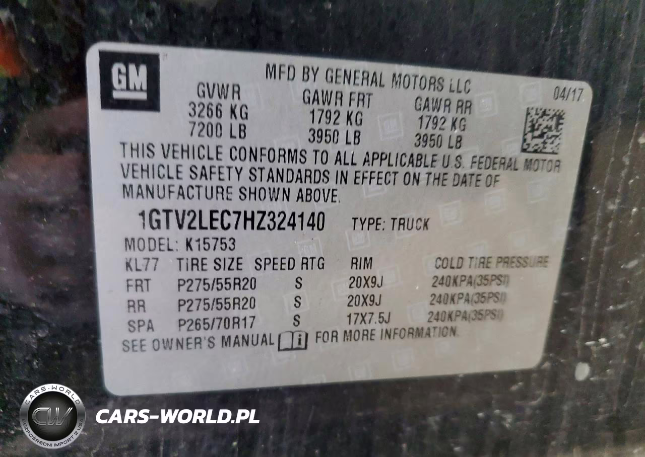 2017 GMC Sierra K1500 VIN:1GTV2LEC7HZ324140 - 12