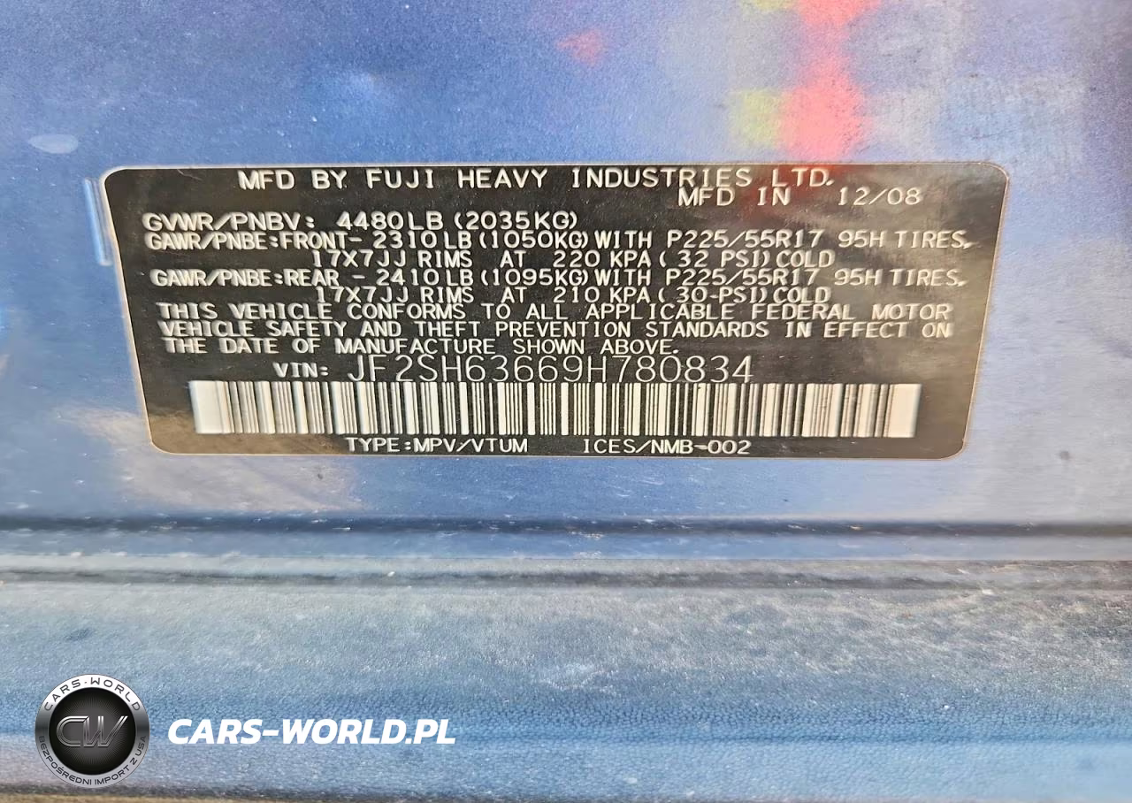 2009 Subaru Forester 2.5X Premium VIN:JF2SH63669H780834 - 13