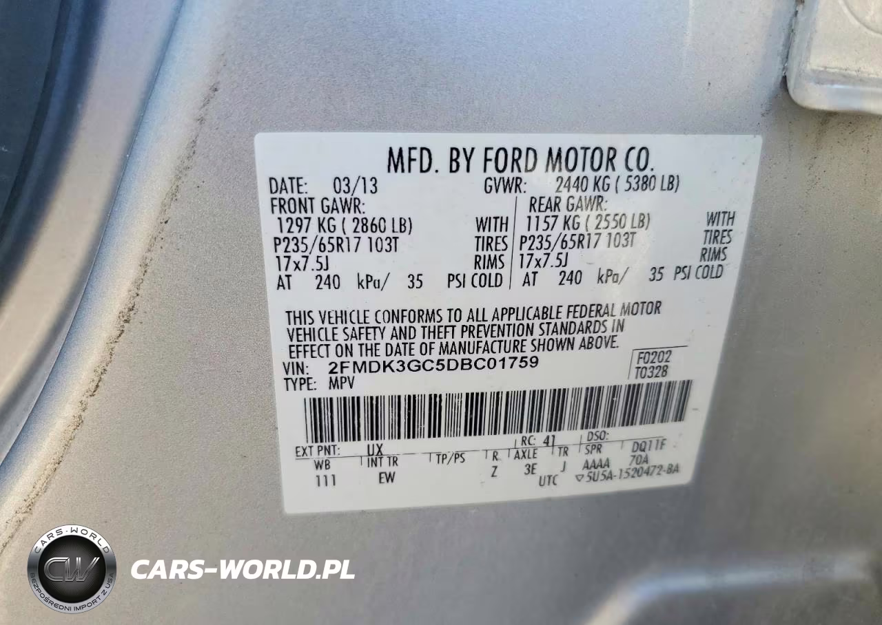2013 Ford Edge Se VIN:2FMDK3GC5DBC01759 - 13