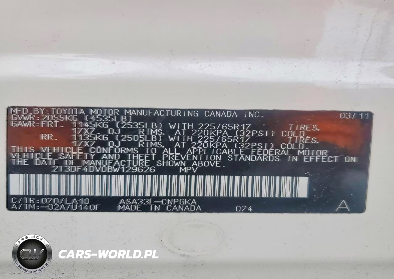 2011 Toyota Rav4 Limited VIN:2T3DF4DV0BW129626 - 13