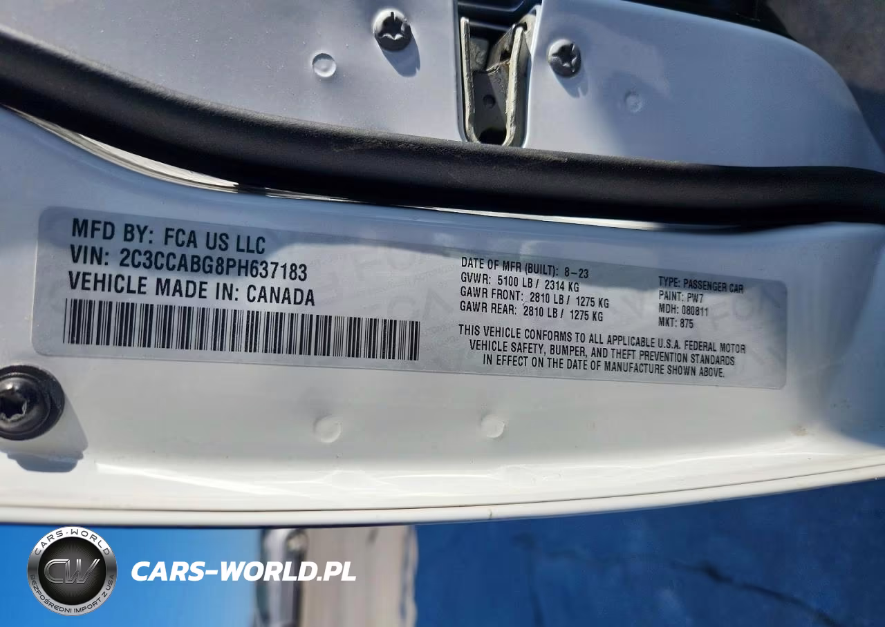 2023 Chrysler 300 S VIN:2C3CCABG8PH637183 - 13