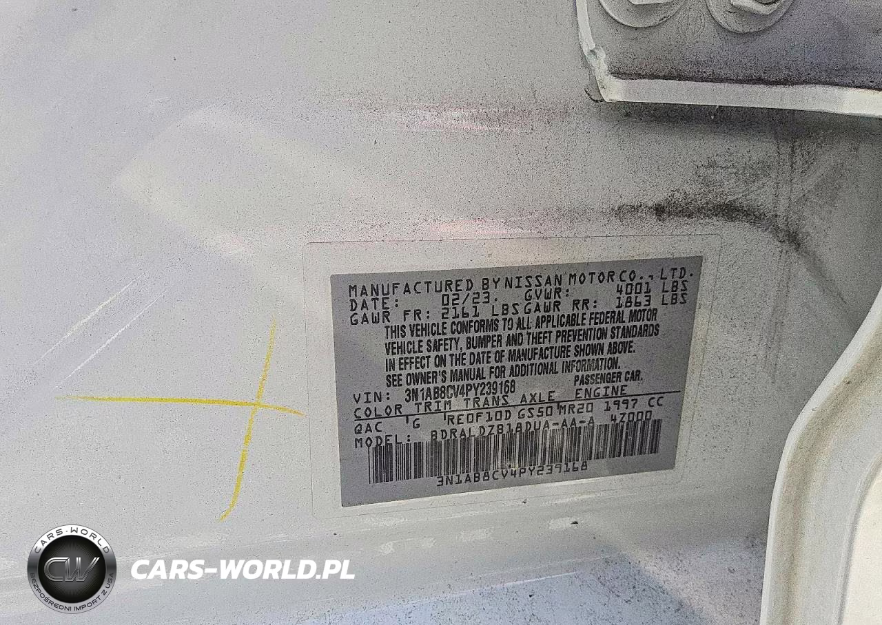 2023 Nissan Sentra Sv VIN:3N1AB8CV4PY239168 - 12