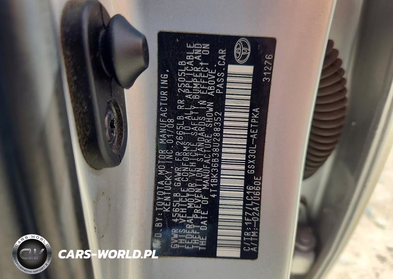 2008 Toyota Avalon Limited VIN:4T1BK36B38U288352 - 12