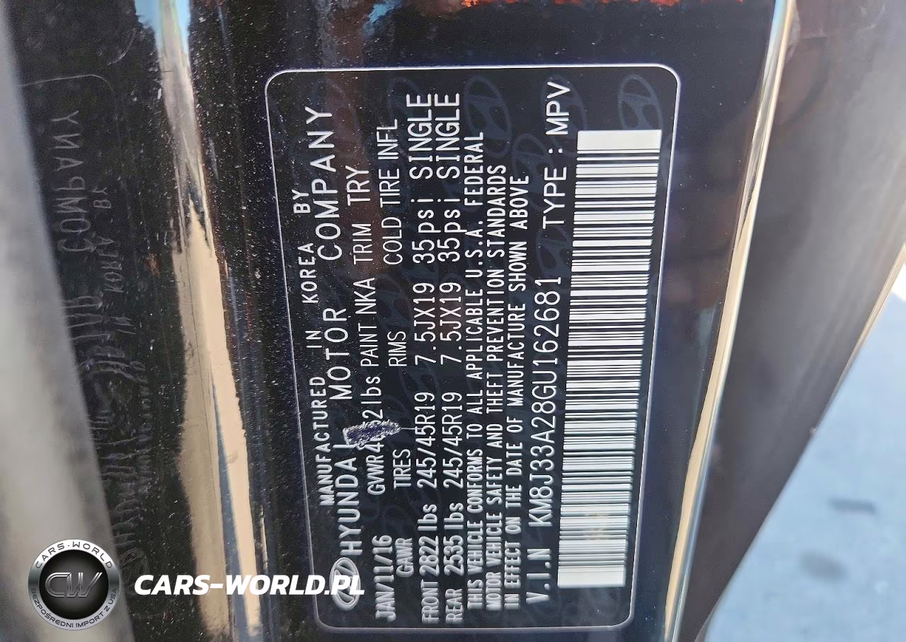 2016 Hyundai Tucson Limited VIN:KM8J33A28GU162681 - 12