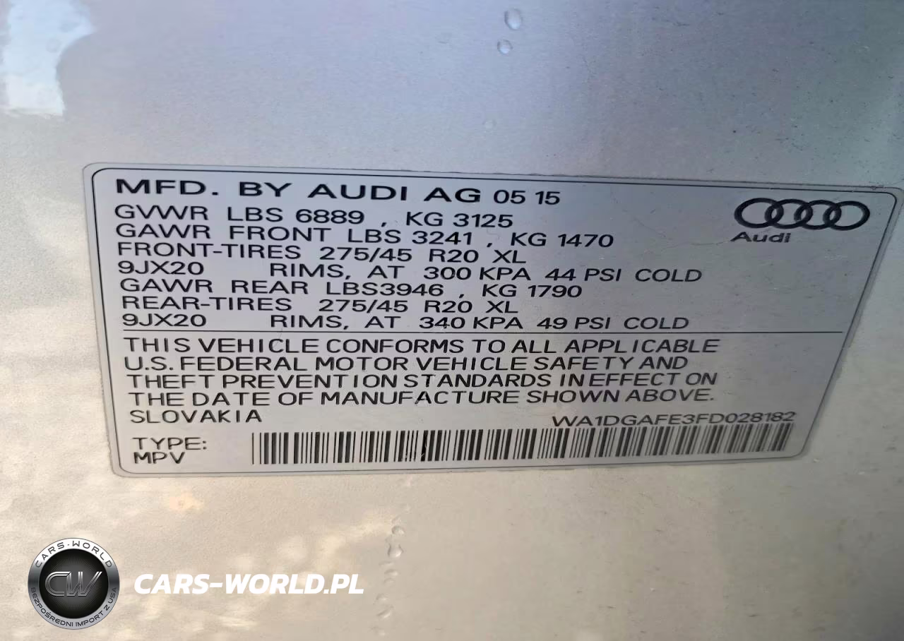 2015 Audi Q7 Prestige VIN:WA1DGAFE3FD028182 - 13