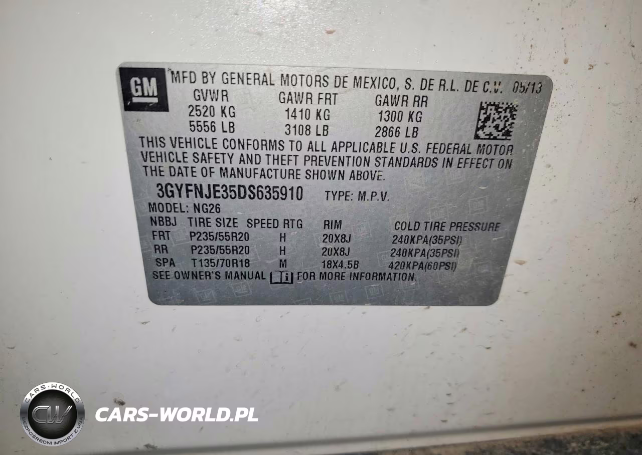 2013 Cadillac Srx Premium Collection VIN:3GYFNJE35DS635910 - 13