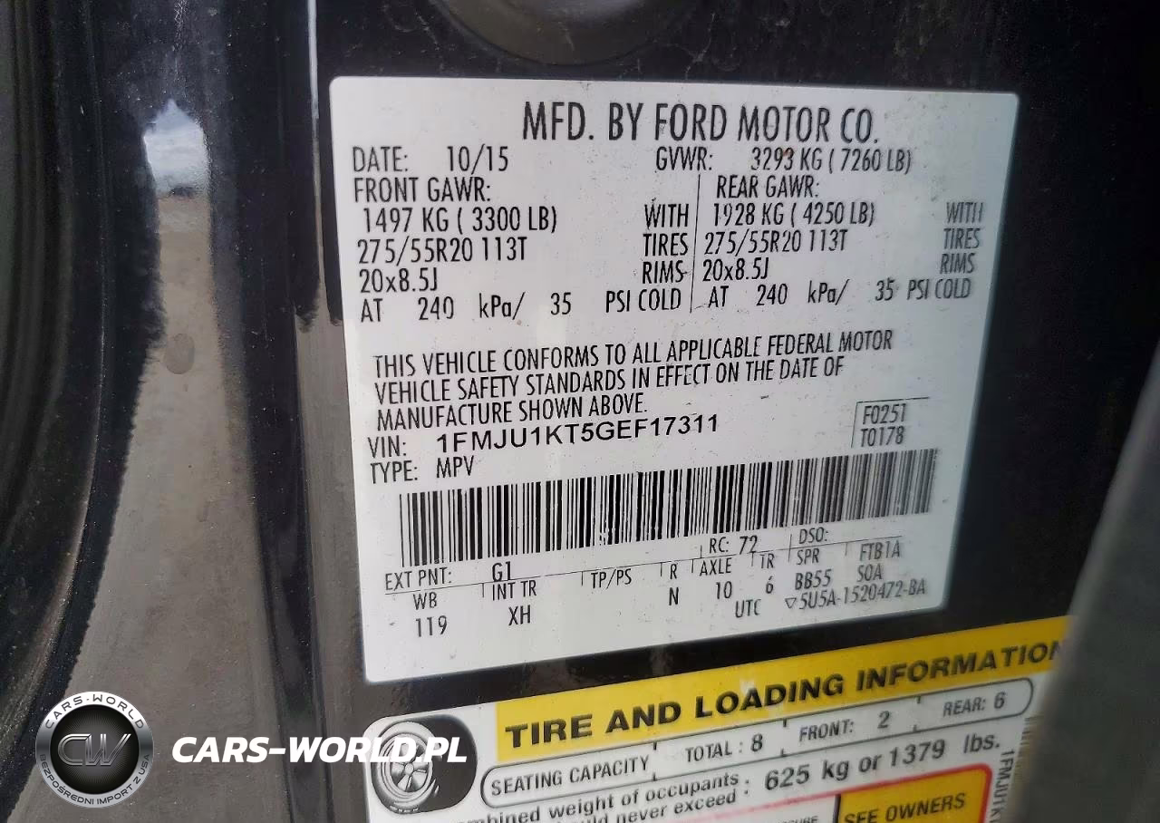 2016 Ford Expedition Limited VIN:1FMJU1KT5GEF17311 - 13