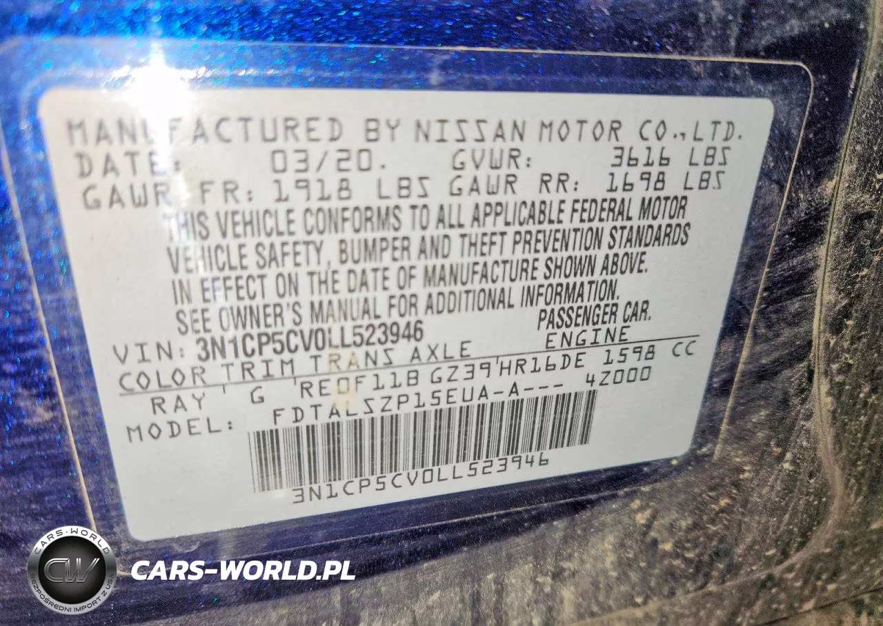 2020 Nissan Kicks Sv VIN:3N1CP5CV0LL523946 - 13