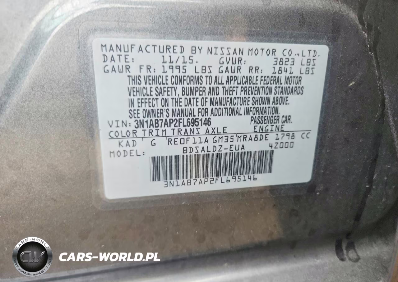 2015 Nissan Sentra Sv VIN:3N1AB7AP2FL695146 - 13