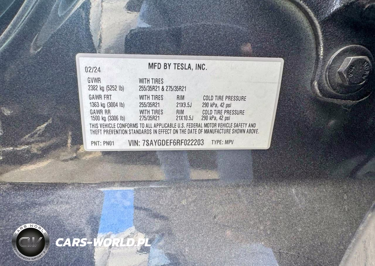 2024 Tesla Model Y VIN:7SAYGDEF6RF022203 - 10