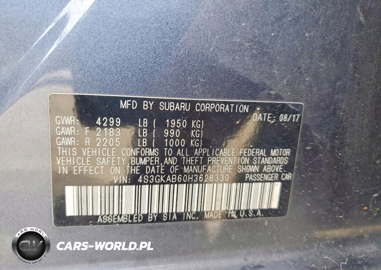 2017 Subaru Impreza Premium VIN:4S3GKAB60H3628330 - 12