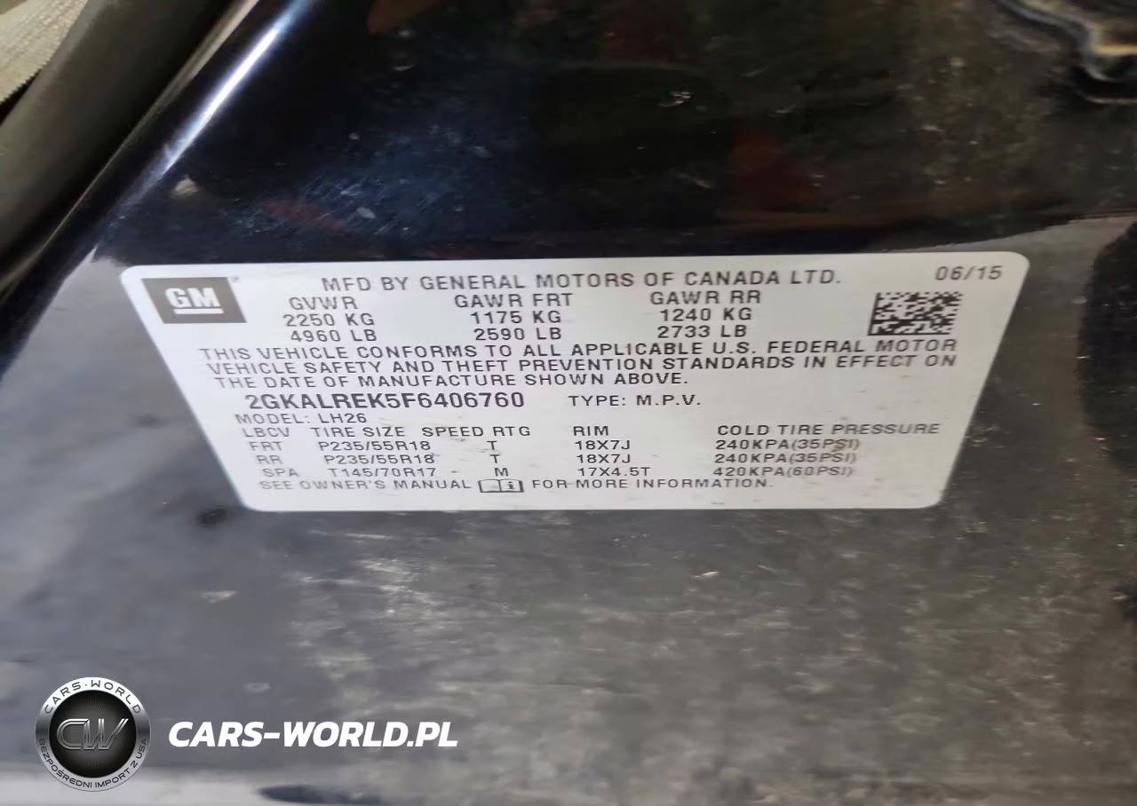 2015 GMC Terrain Sle VIN:2GKALREK5F6406760 - 13