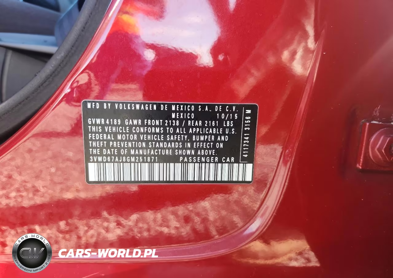 2016 Volkswagen Jetta Se VIN:3VWD67AJ8GM251871 - 12