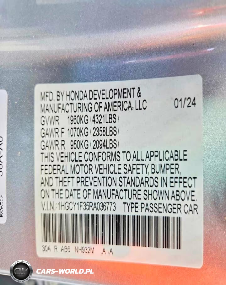 2024 Honda Accord Ex VIN:1HGCY1F35RA036773 - 13