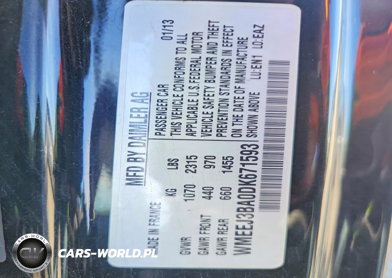 2013 Smart Fortwo Pure VIN:WMEEJ3BA0DK671593 - 12