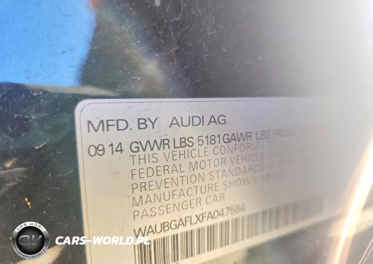 2015 Audi S4 Premium Plus VIN:WAUBGAFLXFA047564 - 12