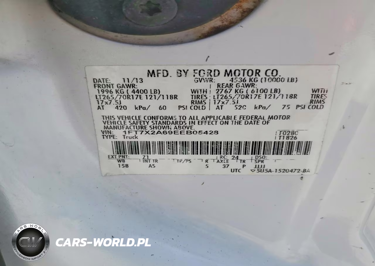 2014 Ford F250 Super Duty VIN:1FT7X2A69EEB05428 - 13