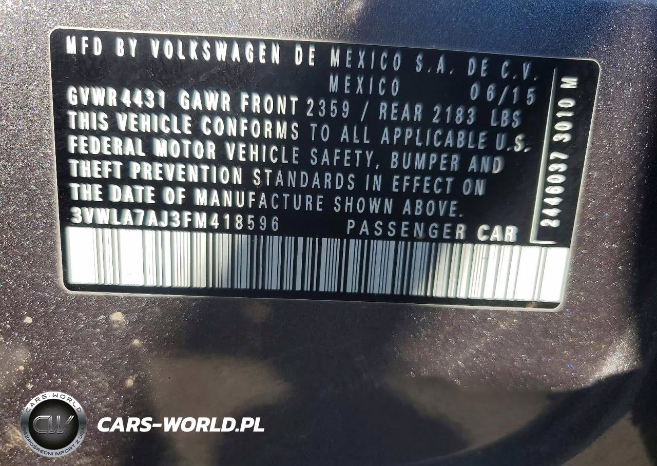 2015 Volkswagen Jetta Tdi VIN:3VWLA7AJ3FM418596 - 12