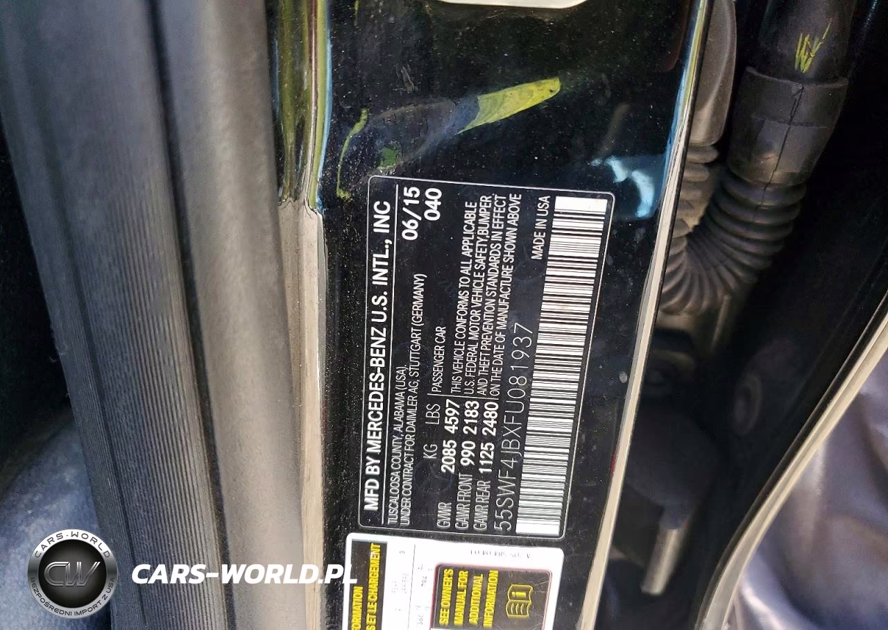 2015 Mercedes-Benz C 300 VIN:55SWF4JBXFU081937 - 12