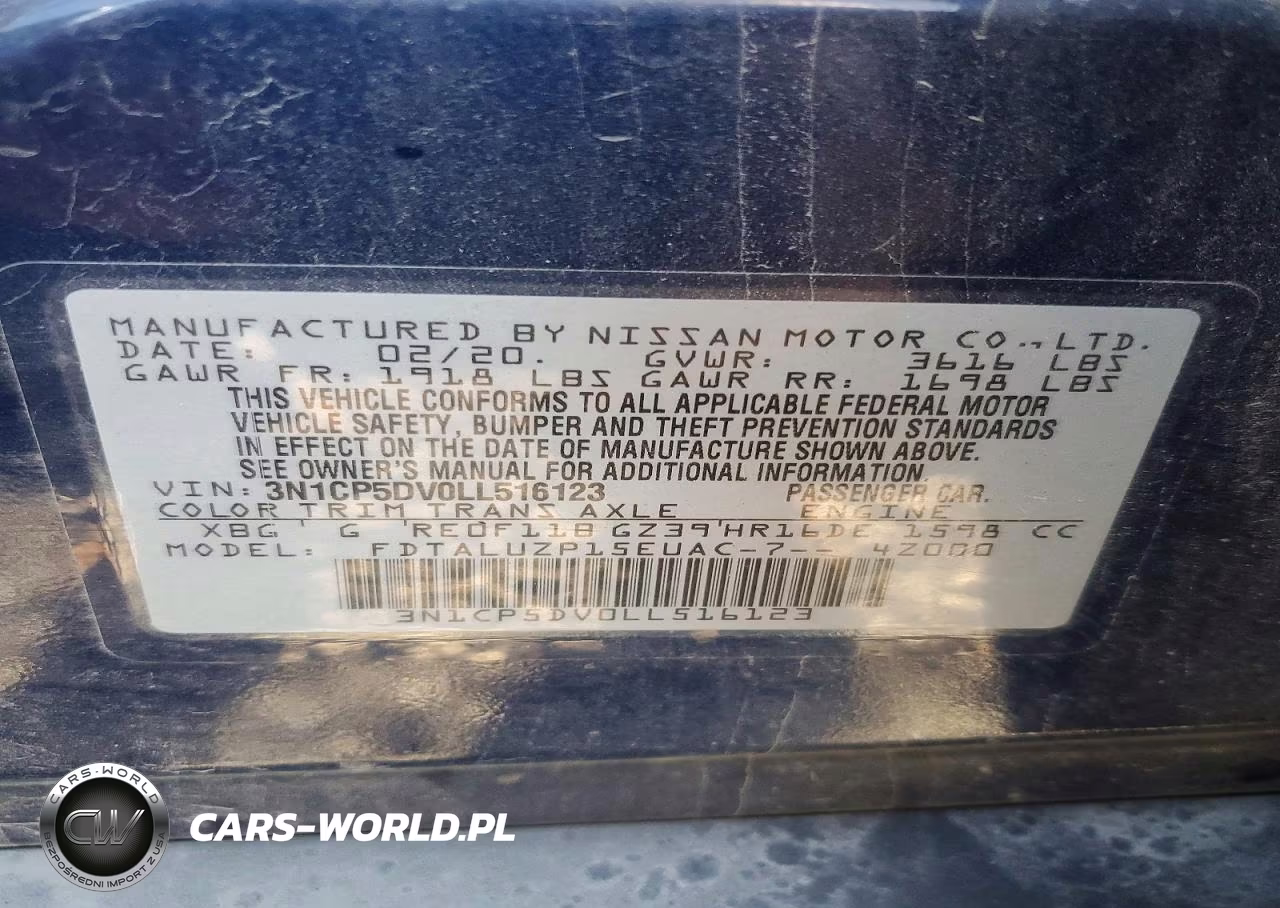 2020 Nissan Kicks Sr VIN:3N1CP5DV0LL516123 - 13