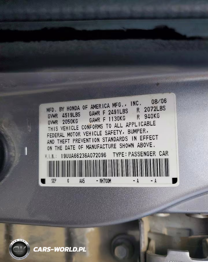 2006 Acura 3.2Tl VIN:19UUA66236A072096 - 12