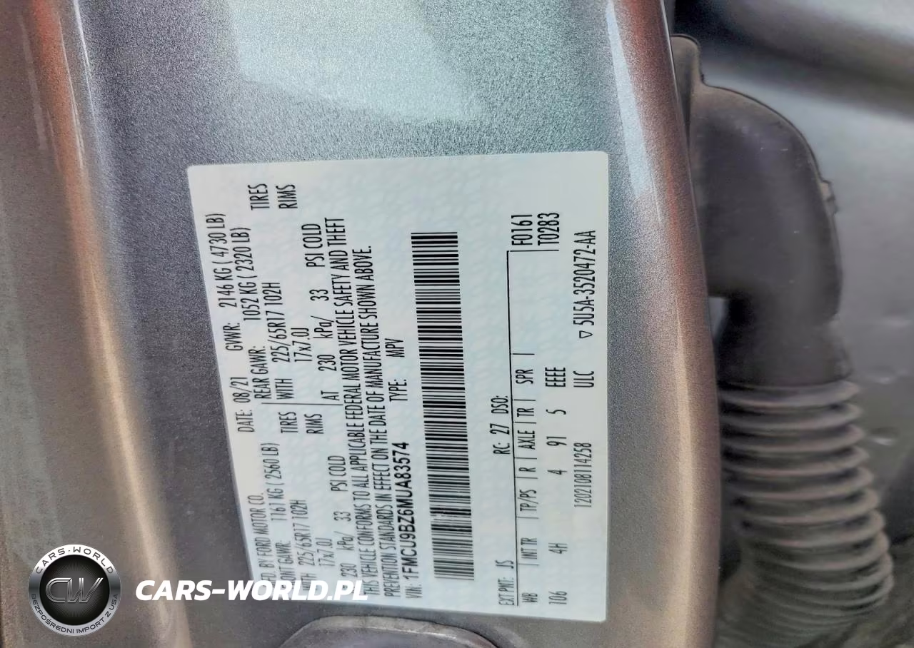 2021 Ford Escape Se VIN:1FMCU9BZ6MUA83574 - 13