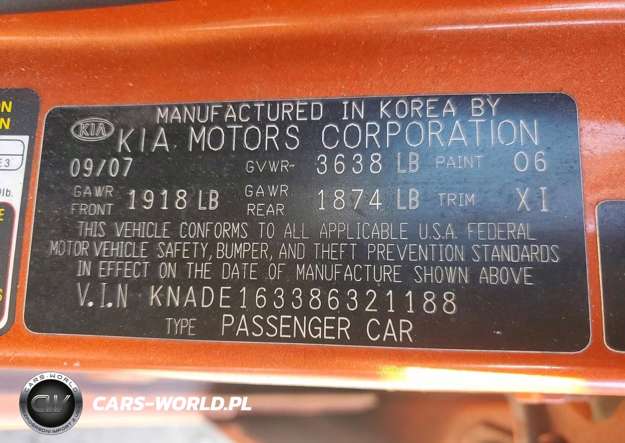 2008 Kia Rio5 Lx VIN:KNADE163386321188 - 13