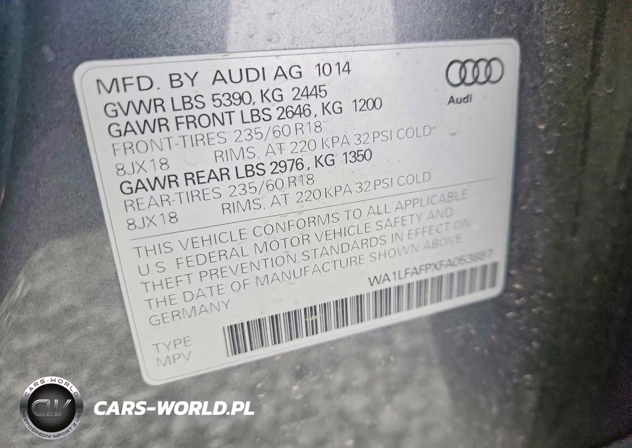 2015 Audi Q5 Premium Plus VIN:WA1LFAFPXFA053887 - 14