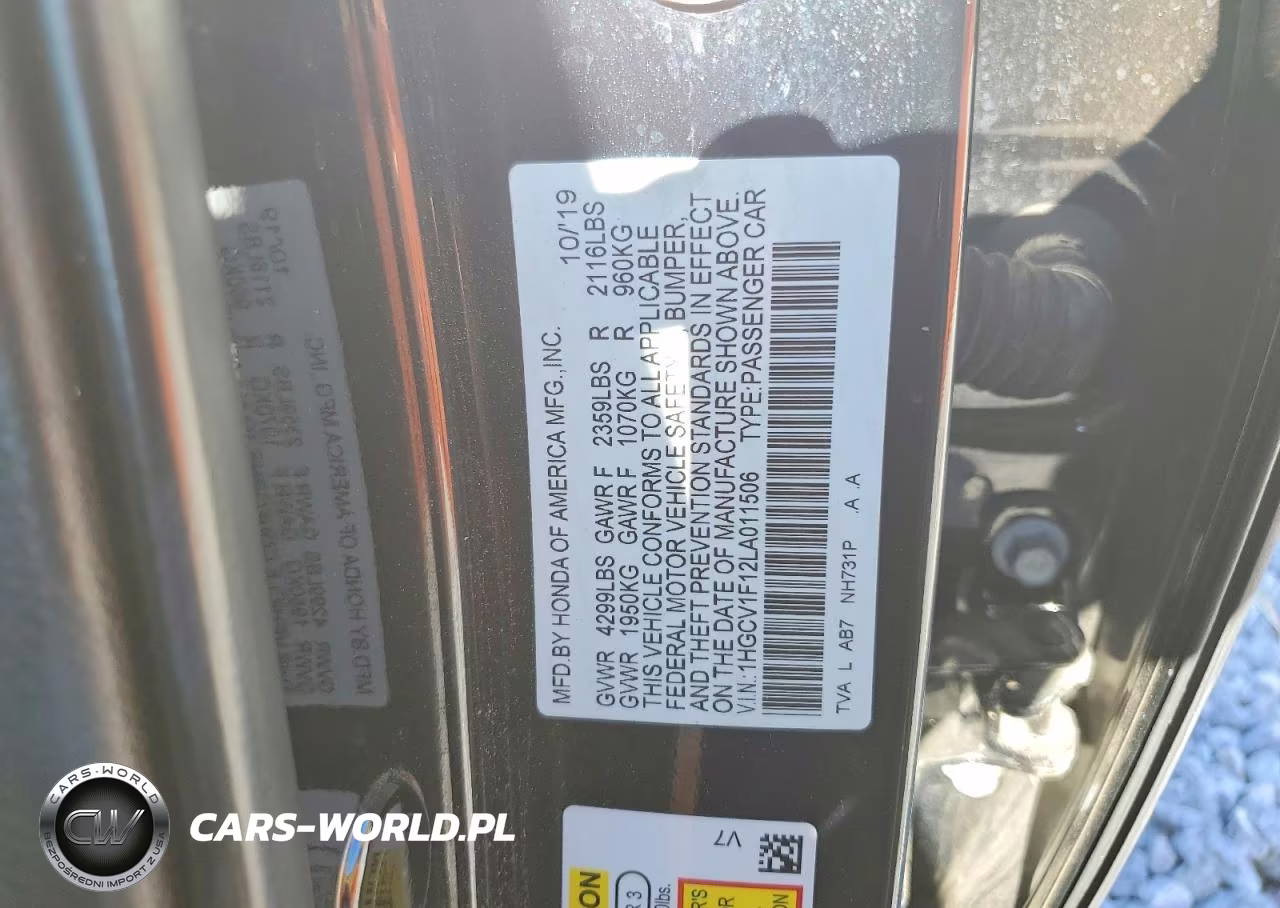 2020 Honda Accord Lx VIN:1HGCV1F12LA011506 - 12