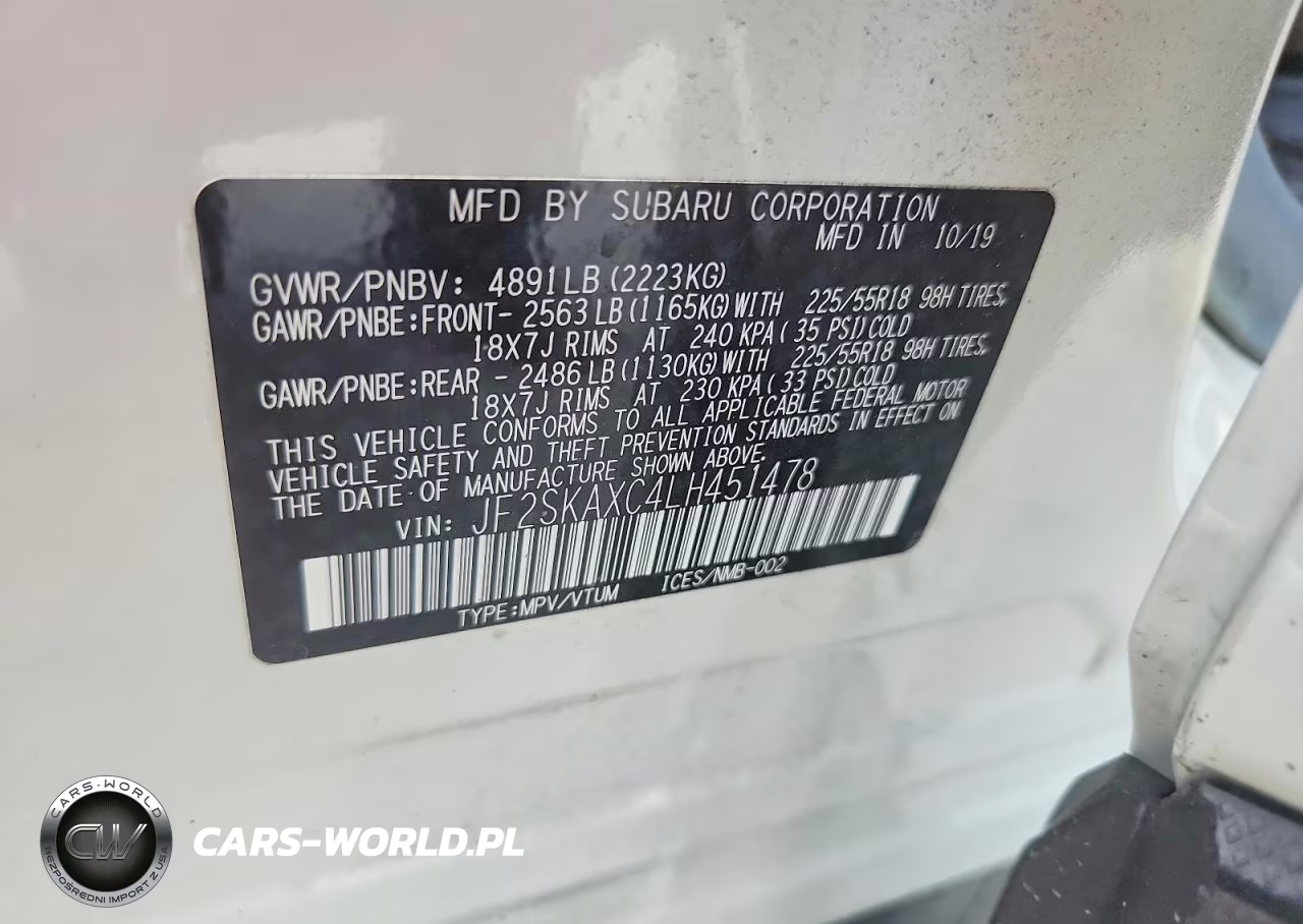 2020 Subaru Forester Touring VIN:JF2SKAXC4LH451478 - 13