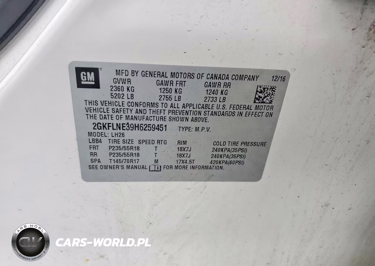 2017 GMC Terrain Sle VIN:2GKFLNE39H6259451 - 13